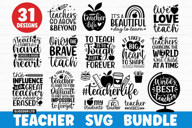 Teacher Back to School SVG Bundle SVG Jozoor 