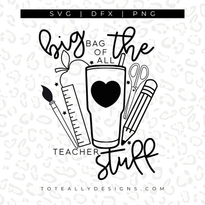 Teacher Bag SVG File SVG Toteally Creations 