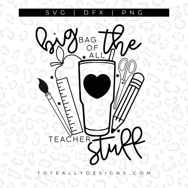 Teacher Bag SVG File SVG Toteally Creations 