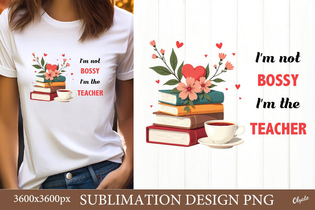 Teacher Book Quote PNG. Valentine Teacher Sublimation PNG Sublimation Olga Terlyanskaya 