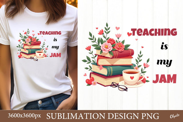 Teacher Book Quote PNG. Valentine Teacher Sublimation Sublimation Olga Terlyanskaya 