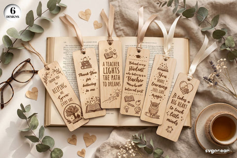 Teacher Bookmarks Laser Cut Bundle SVG SvgOcean 
