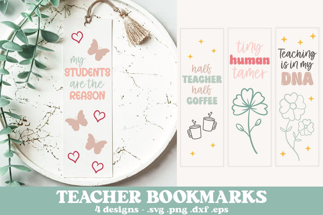 Teacher Bookmarks SVG Carla C Designs 
