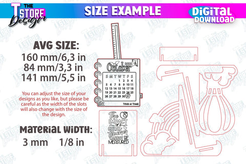 Teacher Calendar | Desktop Calendar | School Design | Wooden Desk Calendar | CNC File SVG The T Store Design 