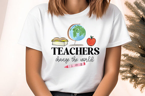 Teacher change the world PNG Design Sublimation Designangry 