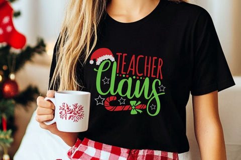 Teacher Claus| Funny Teacher Christmas SVG Cutting Files. SVG CosmosFineArt 