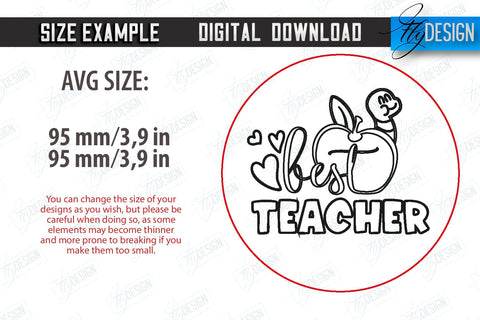 Teacher Coasters Bundle | School Design | Cup Coaster | Teacher’s Day | Mug Coaster | CNC Files SVG Fly Design 