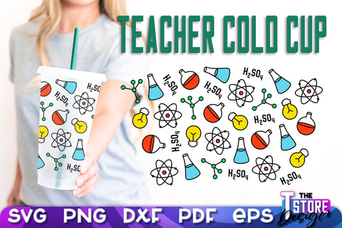 Teacher Cold Cup SVG | Teacher Wrap SVG | Cold Cup Wrap SVG v.2 SVG The T Store Design 