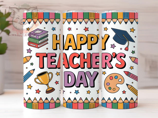 Teacher Day & School Welcome Tumbler Wrap, School Season, First Day School, Teaching Celebration, Classroom Welcome, Education Gift, Teacher Appreciation Sublimation Lara' s Designs 
