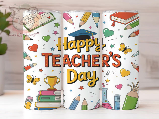 Teacher Day & School Welcome Tumbler Wrap, School Season, First Day School, Teaching Celebration, Classroom Welcome, Education Gift, Teacher Appreciation Sublimation Lara' s Designs 