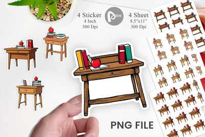 Teacher Desk Sticker Sublimation artnoy 