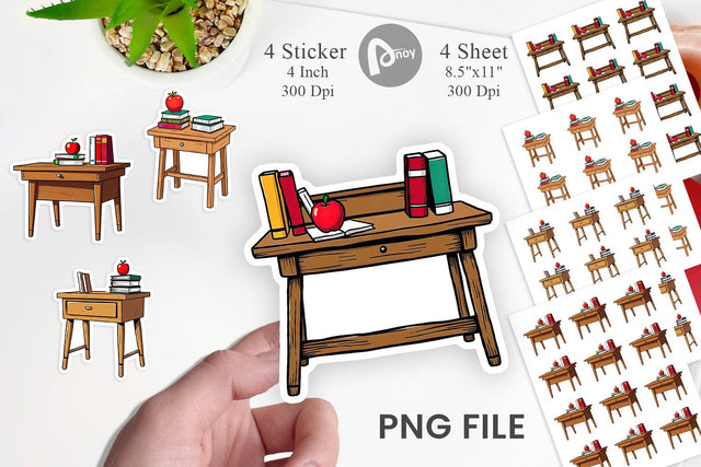 Teacher Desk Sticker Sublimation artnoy 