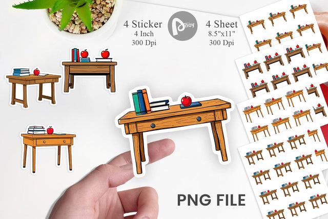 Teacher Desk Sticker Sublimation artnoy 
