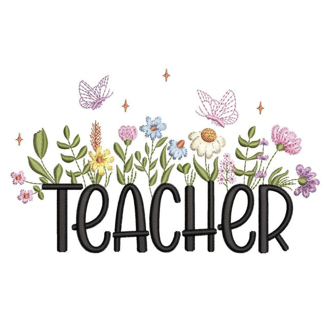 Teacher Embroidery Design, Back To School Quote Embroidery File, Class Of School, 3 sizes, Instant download Embroidery/Applique DESIGNS Nino Nadaraia 