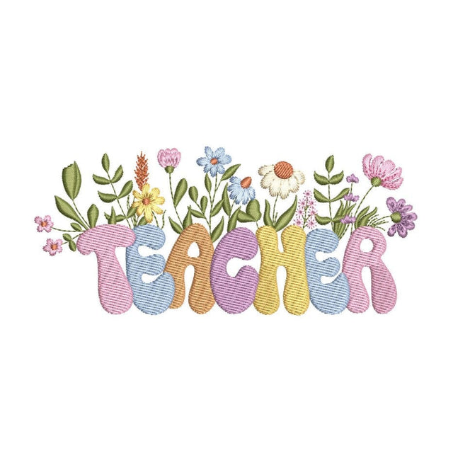 Teacher Embroidery Design, Back To School Quote Embroidery File, Class Of School, 3 sizes, Instant download Embroidery/Applique DESIGNS Nino Nadaraia 