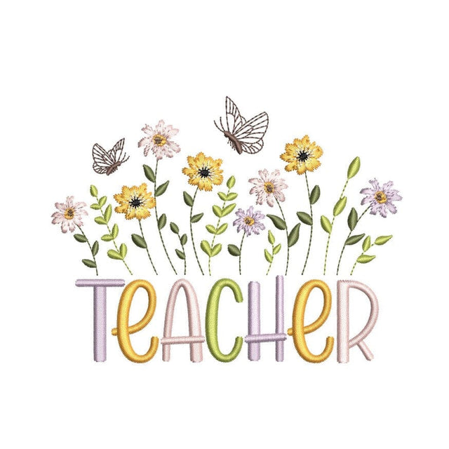 Teacher Embroidery Design, Back To School Quote Embroidery File, Class Of School, 4 sizes, Instant download Embroidery/Applique DESIGNS Nino Nadaraia 