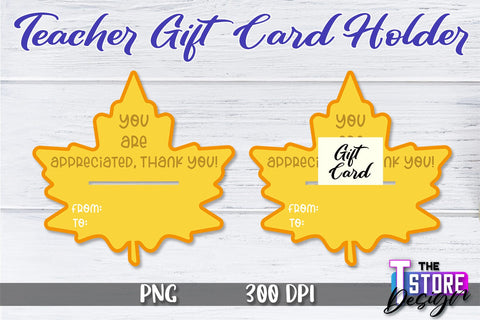 Teacher Gift Card Holder PNG Design | Teacher Gift Holder | School PNG Sublimation The T Store Design 