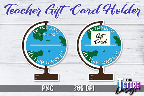 Teacher Gift Card Holder PNG Design | Teacher Gift Holder | School PNG Sublimation The T Store Design 