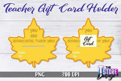 Teacher Gift Card Holder PNG Design | Teacher Gift Holder | School PNG Sublimation The T Store Design 