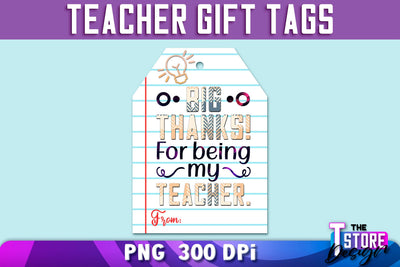 Teacher Gift Tag Sublimation | Teacher Tag PNG Design | Gift Label PNG | PNG File Sublimation The T Store Design 