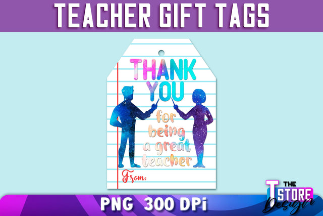 Teacher Gift Tag Sublimation | Teacher Tag PNG Design | Gift Label PNG | PNG File Sublimation The T Store Design 