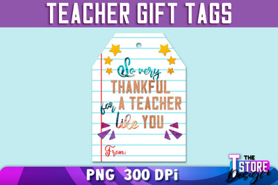 Teacher Gift Tag Sublimation | Teacher Tag PNG Design | Gift Label PNG | PNG File Sublimation The T Store Design 