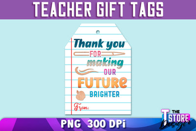 Teacher Gift Tag Sublimation | Teacher Tag PNG Design | Gift Label PNG | PNG File Sublimation The T Store Design 
