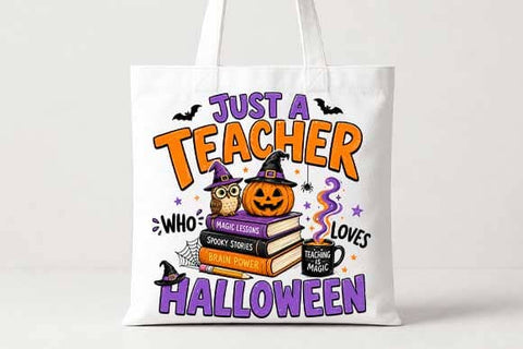 Teacher Halloween PNG | Just A Teacher Who Loves Halloween SVG BillahCrafts 