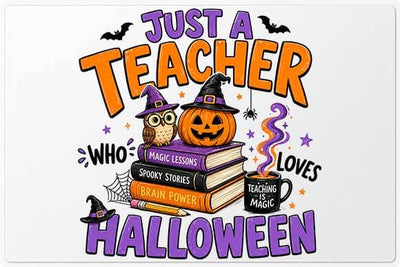 Teacher Halloween PNG | Just A Teacher Who Loves Halloween SVG BillahCrafts 