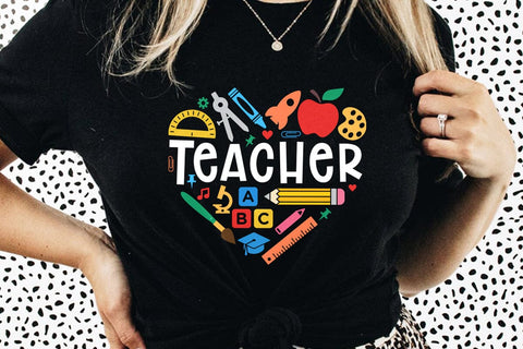 Teacher Heart Back to School SVG SVG Jozoor 
