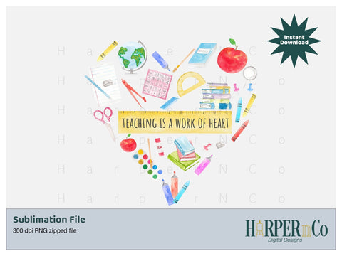 Teacher Heart Bundle of 3 SVG PNG Cut EPS File SVG HarperNCo 
