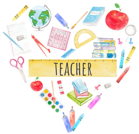 Teacher Heart Bundle of 6 Designs SVG PNG Cut EPS File SVG HarperNCo 