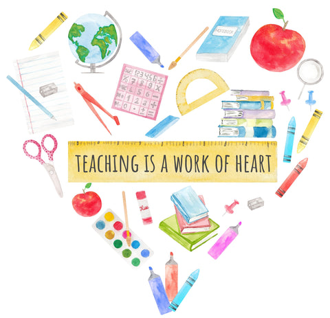 Teacher Heart Bundle of 6 Designs SVG PNG Cut EPS File SVG HarperNCo 