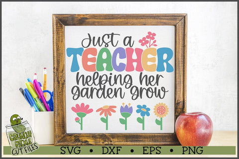 Teacher Helping Her Garden Grow SVG File SVG Crunchy Pickle 