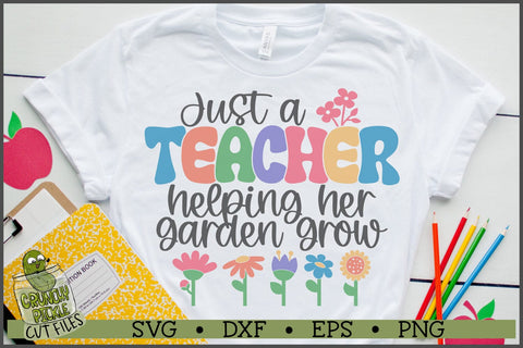 Teacher Helping Her Garden Grow SVG File SVG Crunchy Pickle 