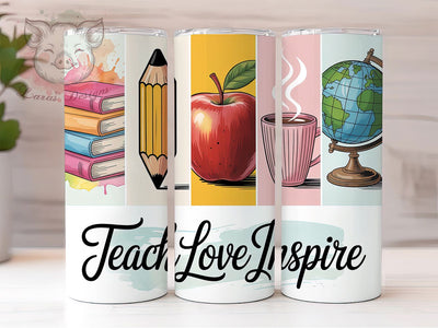 Teacher Inspo Life 20oz Tumbler, Inspirational Wrap, Sublimation Gift, Educator Mug, 20oz Tumbler Design, Teacher Life Quote, Classroom Theme Sublimation Lara' s Designs 