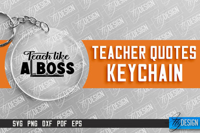 Teacher Keychain Design | Round Keychain Design | School Quotes SVG SVG Fly Design 