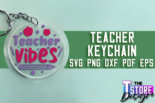Teacher Keychain SVG Design | Funny Quotes SVG Design | School SVG SVG The T Store Design 