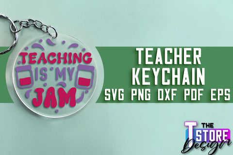 Teacher Keychain SVG Design | Funny Quotes SVG Design | School SVG SVG The T Store Design 