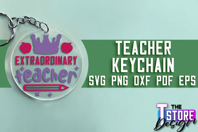 Teacher Keychain SVG Design | Funny Quotes SVG Design | School SVG SVG The T Store Design 