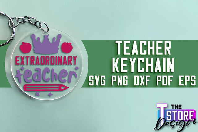 Teacher Keychain SVG Design | Funny Quotes SVG Design | School SVG SVG The T Store Design 