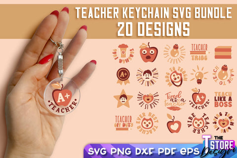 Teacher Keychain SVG Design | Funny Quotes SVG Design | School SVG SVG The T Store Design 