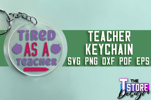 Teacher Keychain SVG Design | Funny Quotes SVG Design | School SVG SVG The T Store Design 