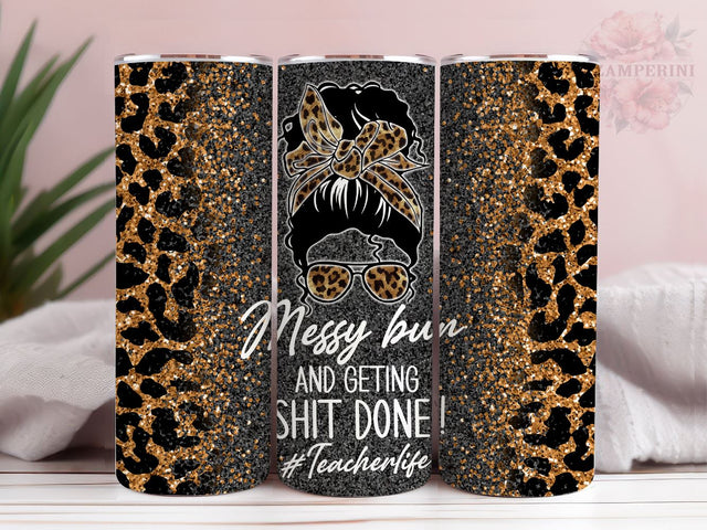 Teacher leopard 20 oz Skinny Tumbler Png, Teacher Wrap, Teacher Life Tumbler Wrap, Instant Digital Download Sublimation Li Zamperini 