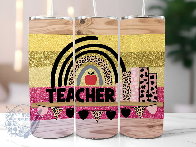 Teacher Life 20oz Skinny Tumbler, Teacher Tumbler Png, Straight & Tapered Tumbler Wrap, Instant Digital Download Sublimation ToriDesigns 