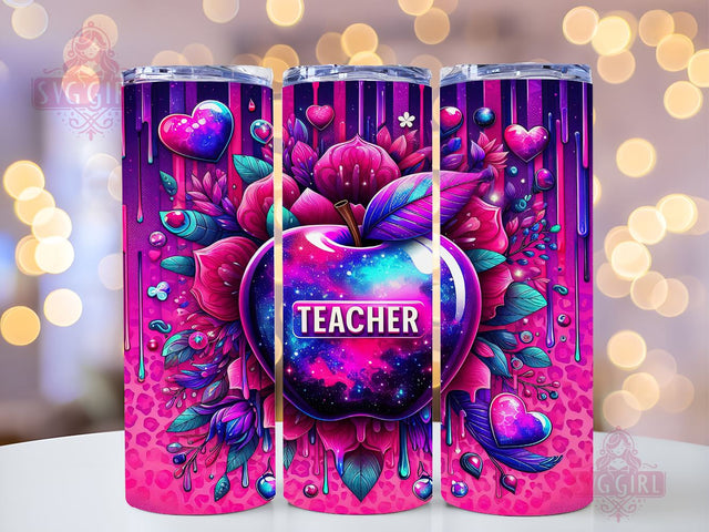 Teacher Life 20oz Tumbler Wrap Sublimation Design, Straight Tapered Tumbler Wrap, Teacher Tumbler Png, Instant Digital Download Sublimation SvggirlplusArt 