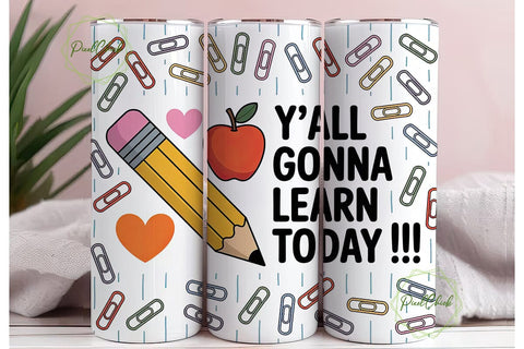 Teacher Life 20oz Tumbler Wrap Sublimation PixelChick 