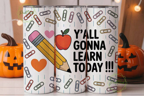 Teacher Life 20oz Tumbler Wrap Sublimation PixelChick 