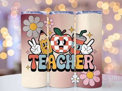 Teacher Life Classroom 20oz Tumbler, Classroom Wrap, Sublimation Gift, Educator Mug, 20oz Tumbler Design, Teacher Life Quote, School Theme Sublimation SvggirlplusArt 