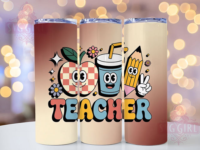 Teacher Life Classroom 20oz Tumbler, Classroom Wrap, Sublimation Gift, Educator Mug, 20oz Tumbler Design, Teacher Life Quote, School Theme Sublimation SvggirlplusArt 